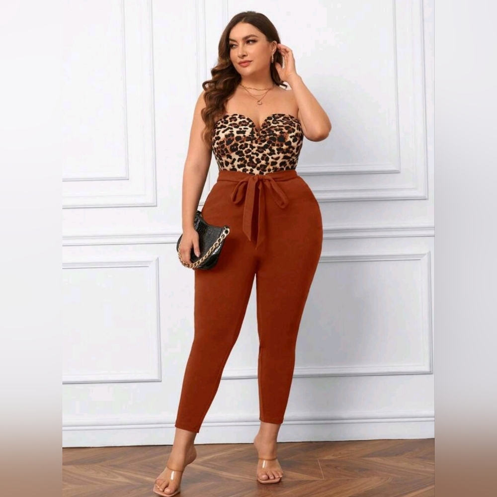 Nwot  tube leopard  jumpsuite